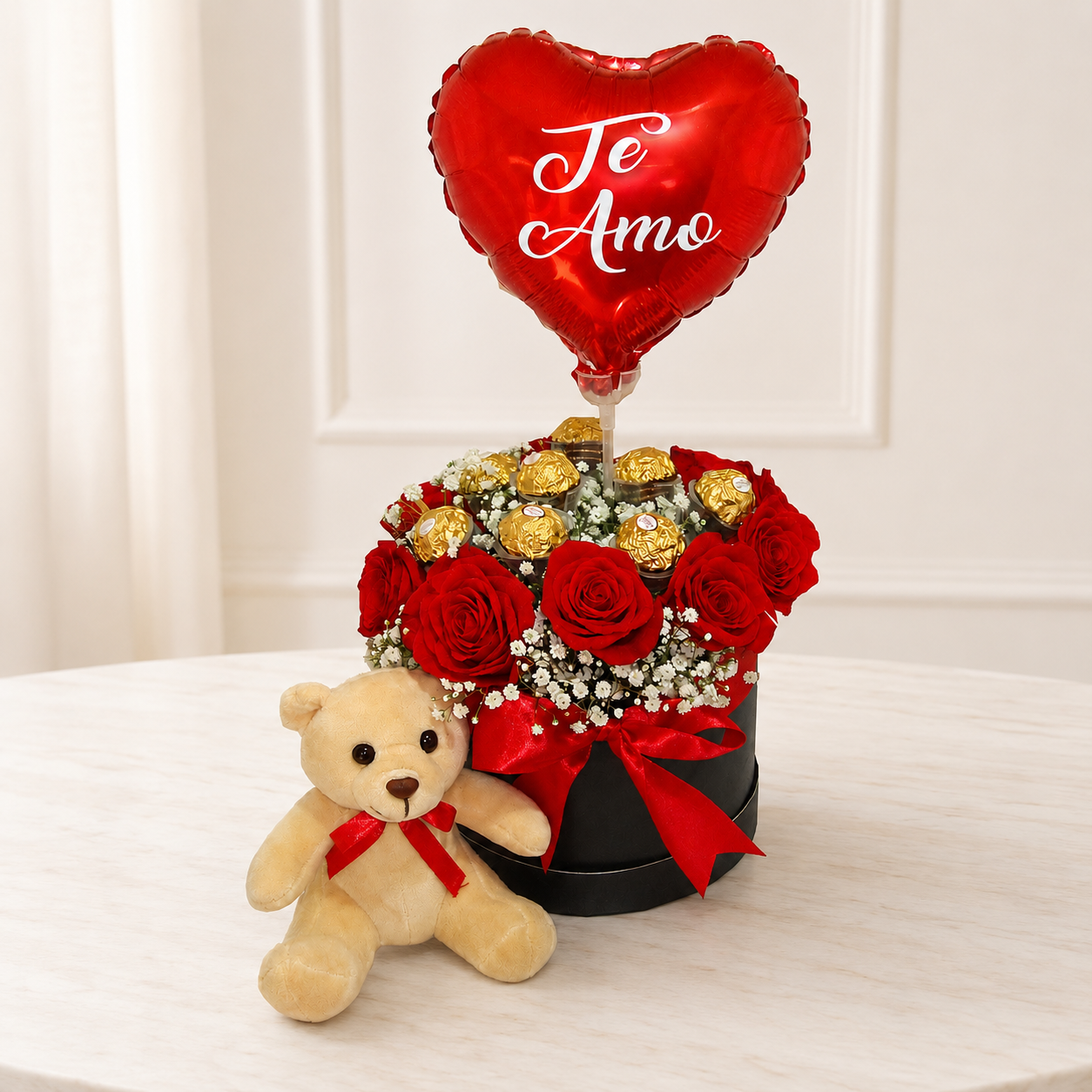Box Rosas com Pel�cia