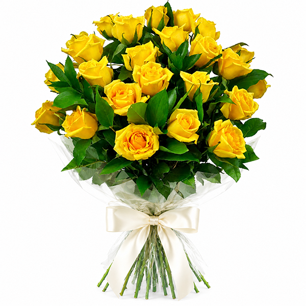 Buqu� com 24 Rosas Amarelas Tradicional