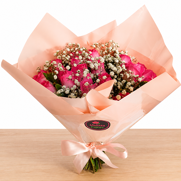 Buqu� 24 Rosas Rosadas