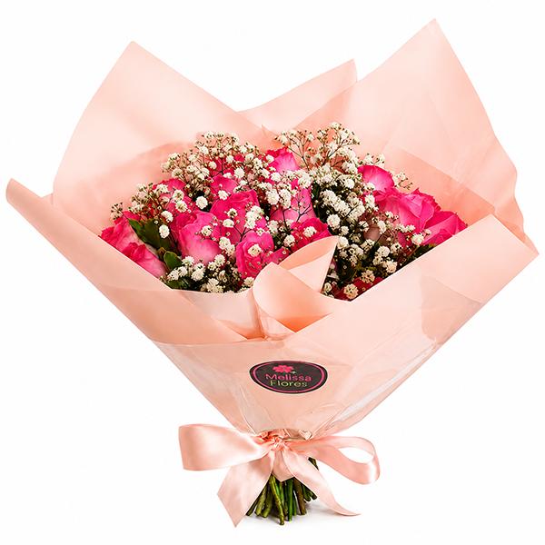 Buqu� 24 Rosas Rosadas