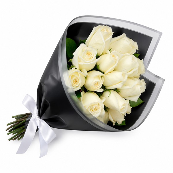 Buqu� com 18 Rosas Brancas