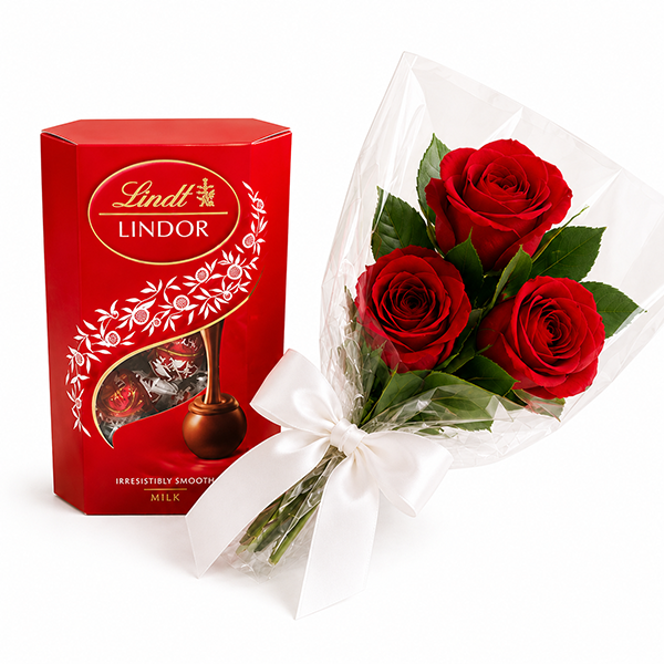 Rosas Vermelhas com Lindt