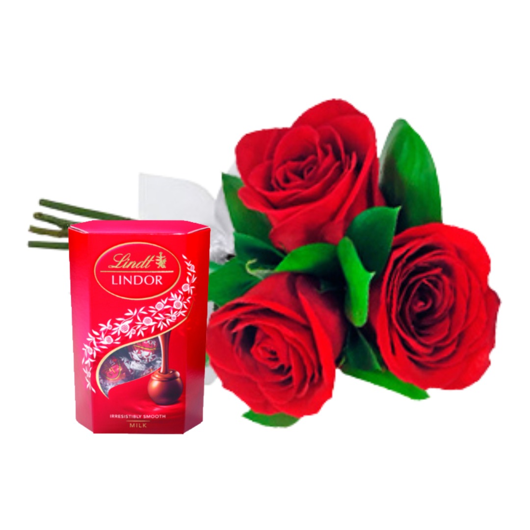 Rosas com Lindt