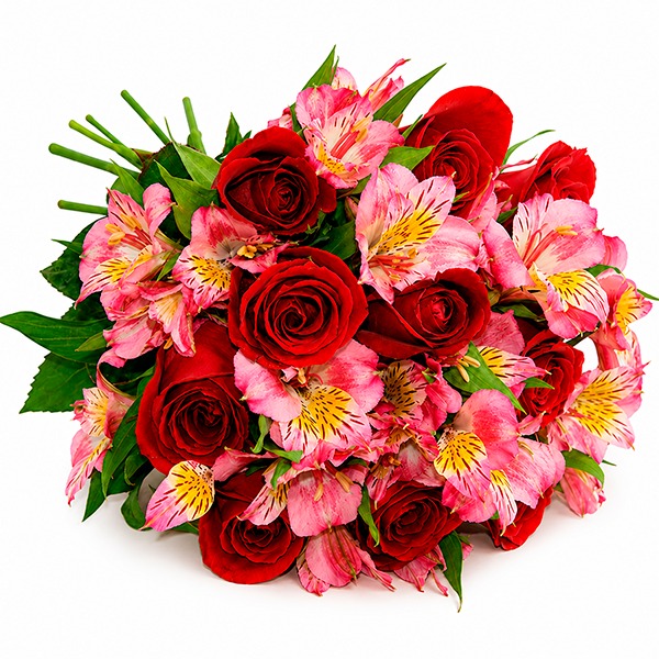 Mix de Rosas com Astrom�lias