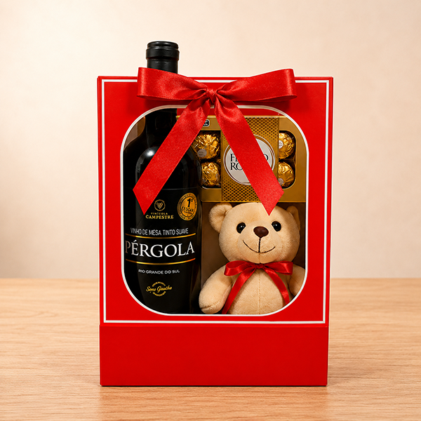 Sacola Ferrero e Vinho Especial
