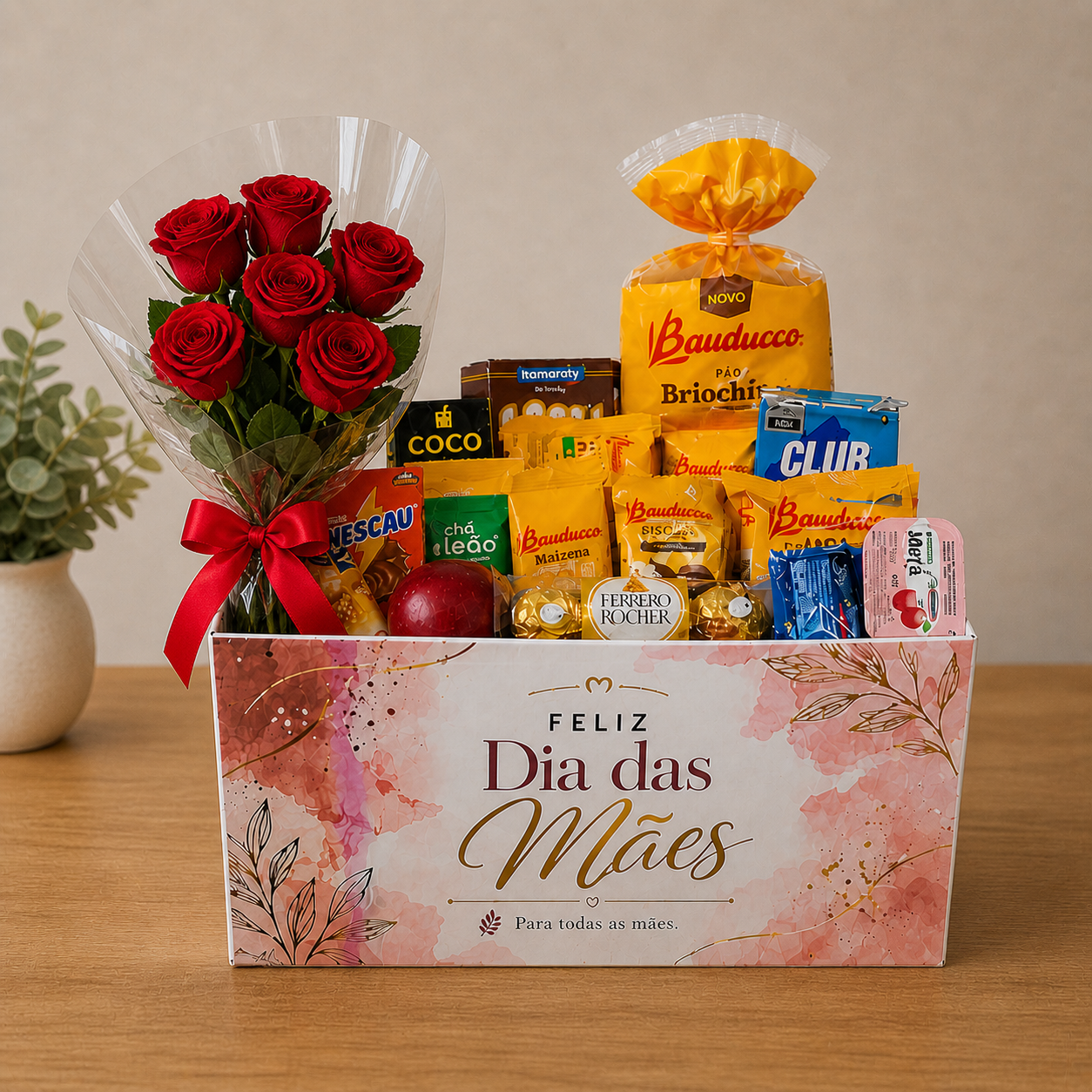 Caf� para Mam�e com Flores