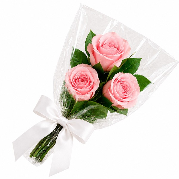 Buqu� com 3 Rosas Rosada